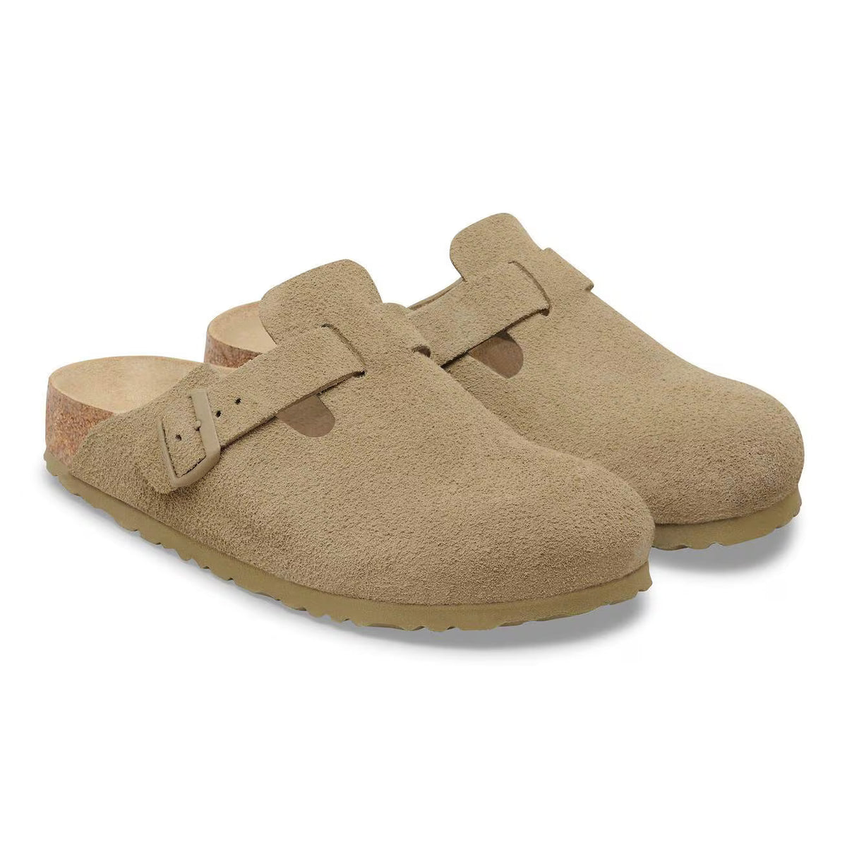 Birkenstock Boston clogs - Taupe Suede